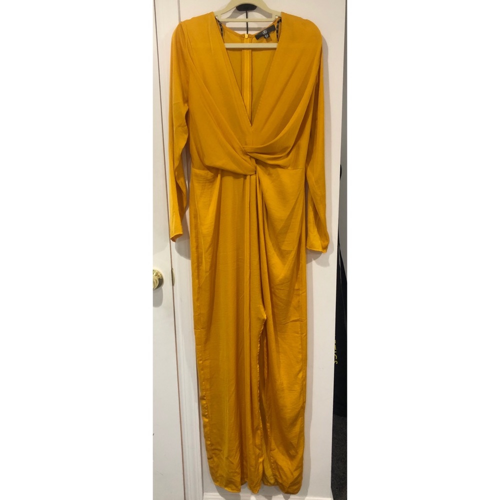 Knot front with slit maxi dress